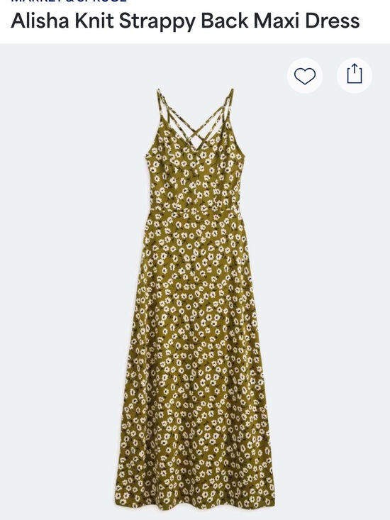 Market & Spruce Dresses & Skirts - Market & Spruce Olive Green Floral Maxi Dress